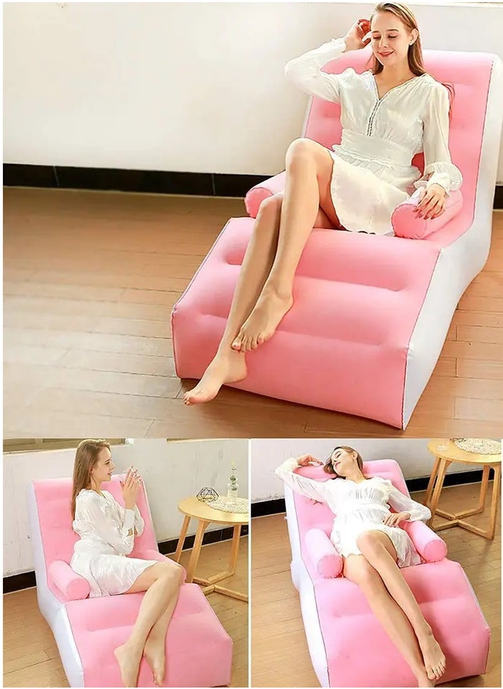 Generic - S-Shaped Inflatable Sofa Lounge Chair, Foldable Outdoor Living Room Super Soft Lazy Sofa, Suitable for Camping, Games, Reading (Multicolour) - Image 1