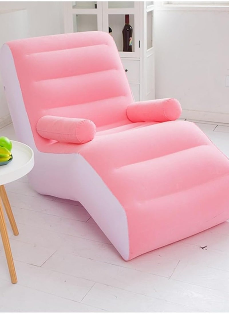 Generic - S-Shaped Inflatable Sofa Lounge Chair, Foldable Outdoor Living Room Super Soft Lazy Sofa, Suitable for Camping, Games, Reading (Multicolour) - Image 1