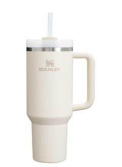 Quencher H2.0 FlowState™ Tumbler 40oz – Cream 2.0 – Stainless Steel Vacuum Insulated Travel Mug with Handle, Reusable Straw & Leak-Resistant Lid – Cold for 11 Hours, Iced for 48 Hours – Dishwasher Safe Water Bottle