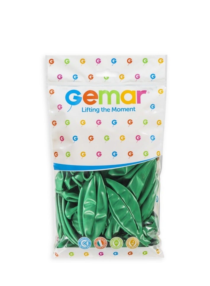 Gemar 19" Standard Green Latex Balloon 10Ct - Image 2