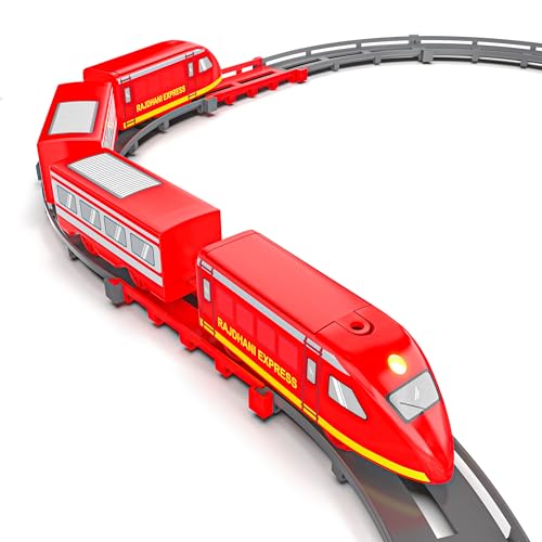 Mirana Rajdhani Express Bullet Train Toy Set for Kids, Multiple Railway Track Layout, AAA Battery Operated, for Boys & Girls 1+ Years, Made in India (53 Pcs) - Image 1