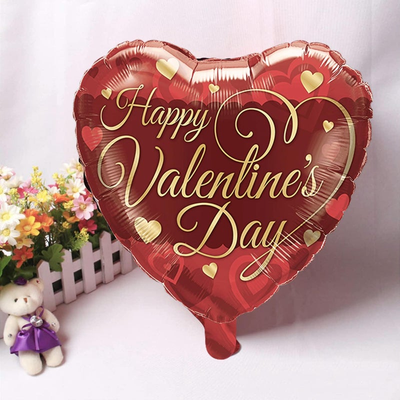 Party Propz Party Propz Heart Shape Balloons 4 Pcs Happy Valentines Day Balloons 18 Inch Valentine Gift for Girlfriend Valentine Gift for Boyfriend Valentine Decoration Items Red Valentine BalloonsFoil - Image 4