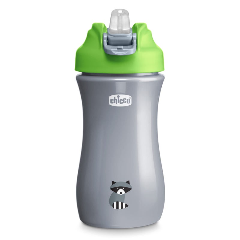 Chicco Soft Spout Sippy Cup 18 Months 12oz Toddler Water Bottle with NoSpill Design EasyGrip Handle BPA Free GreenSilver - Image 3