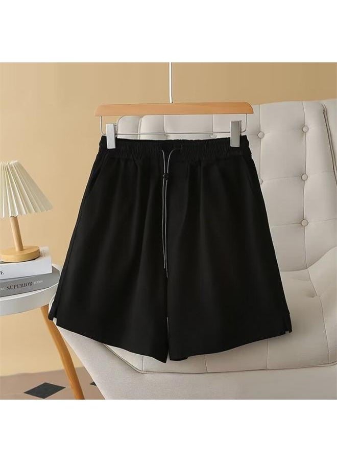Generic - Plus Size Women's Casual Shorts 200kg Chubby Girl Summer Joker Slim Waist Drawstring Wide Leg Pants 8976 - Image 1