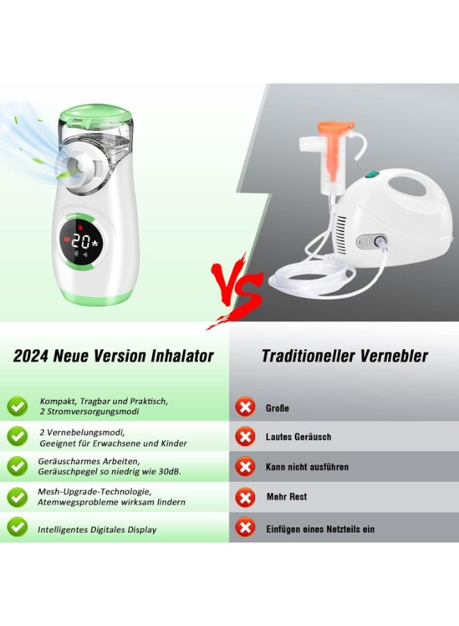 Digital Display Inhaler Nebuliser – Portable & Ultralight, For Adults & Children, With Mask & Mouthpiece - Image 3