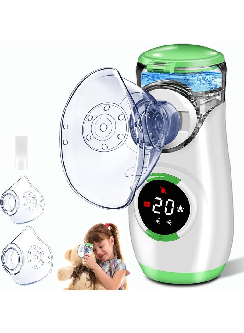 Digital Display Inhaler Nebuliser – Portable & Ultralight, For Adults & Children, With Mask & Mouthpiece - Image 1