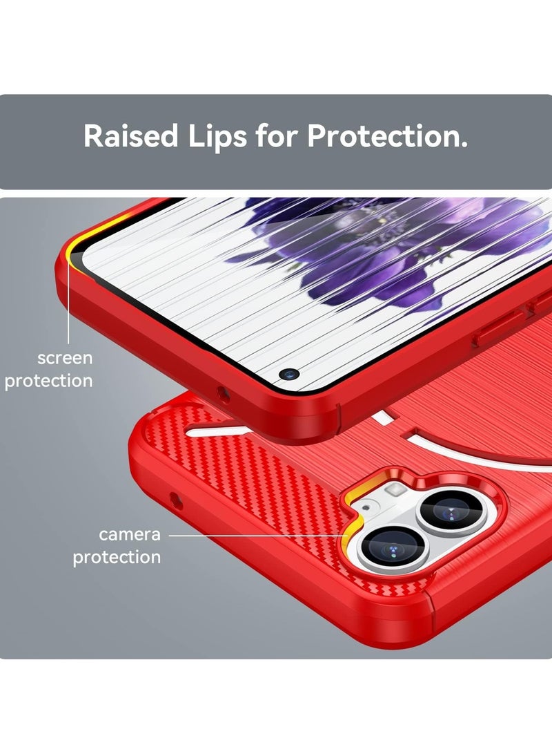 UNBLACK For Nothing Phone 1 Ultra Slim Shock Absorption Soft TPU - (Red) - Image 2