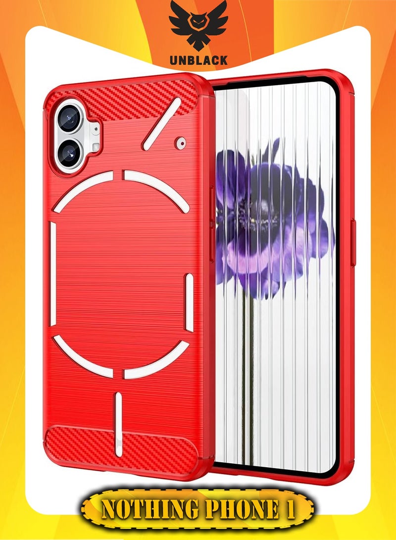 UNBLACK For Nothing Phone 1 Ultra Slim Shock Absorption Soft TPU - (Red) - Image 1