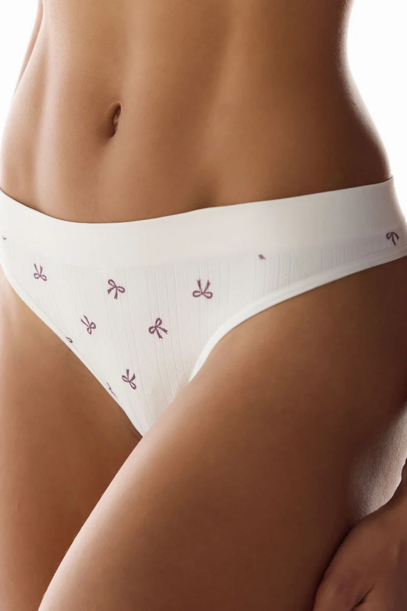 بنتي PENTI Seamless Lace-Patterned Brazilian Briefs