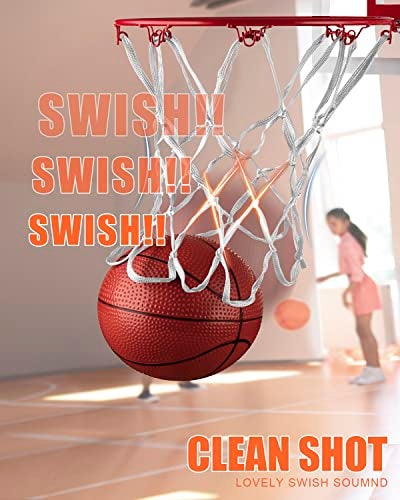 XXXYYY Mini Basketball Net Replacement 8 Loop [2 Pack], Small Replacement Net for Mini Basketball Hoop, for Indoor Door/Room Walls 8"-10.25" Hoop - White - Image 4
