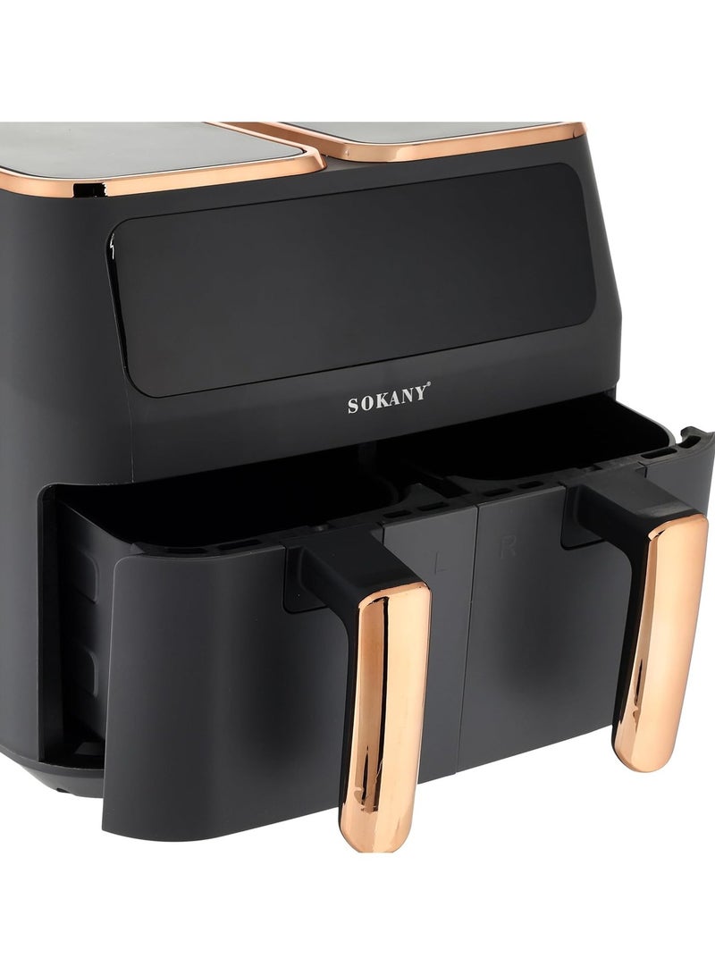 سوكاني قلاية هوائية صحية 8 لتر ديجيتال باب مزدوج 2800 وات SK-ZG-8030 - Image 3