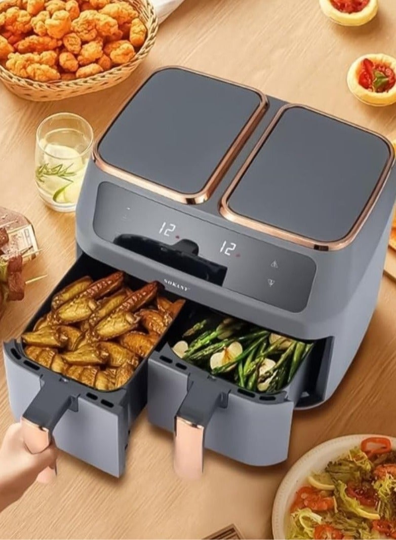 سوكاني قلاية هوائية صحية 8 لتر ديجيتال باب مزدوج 2800 وات SK-ZG-8030 - Image 4