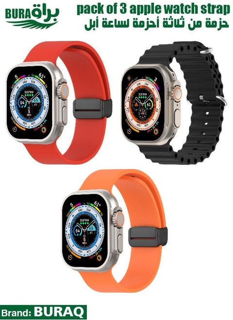 Apple Watch Band Strap For Apple Watch Ultra 2/Ultra 49mm, Series 10 46mm, 9/8/7 45mm, SE2/SE/6/5/4 44mm, 3/2/1 42mm