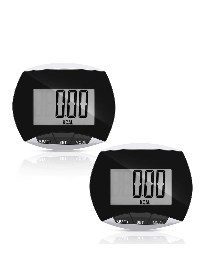 Generic - Portable Pedometer, LCD Digital Display Running Pedometer for Jogging Hiking Running Walking (2 Pack ) - Image 1
