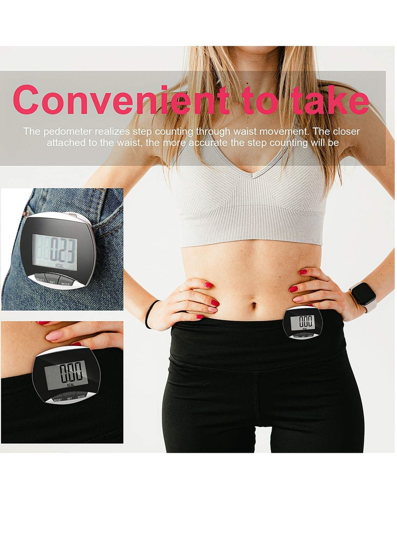 Generic - Portable Pedometer, LCD Digital Display Running Pedometer for Jogging Hiking Running Walking (2 Pack ) - Image 1