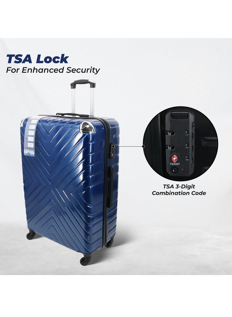 ENDLESS  Set Of 2 Luggage Trolleys - 55cm (Cabin) & 65cm (Check-In) Hardsided Suitcase With In-Built TSA Lock and Spinner Wheels | Material: Polycarbonate + ABS | Carry on Luggage  - Image 5