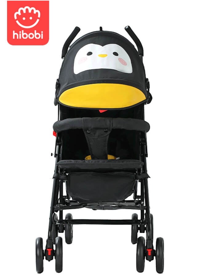 hibobi - Lightweight Travel Baby Stroller – One-Click Fold, Only 4.1kg, Adjustable Canopy, Backrest & Footrest, 8-Wheel Suspension, 5-Point Harness, Large Storage Basket, for 0–36 Months - Image 1