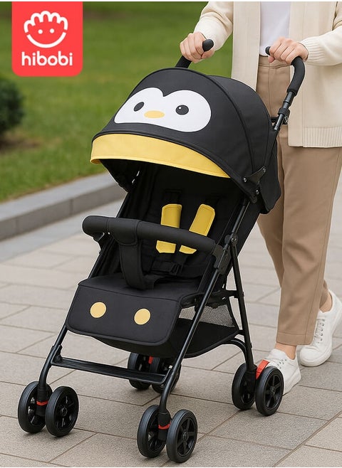 Lightweight Travel Baby Stroller – One-Click Fold, Only 4.1kg, Adjustable Canopy, Backrest & Footrest, 8-Wheel Suspension, 5-Point Harness, Large Storage Basket, for 0–36 Months