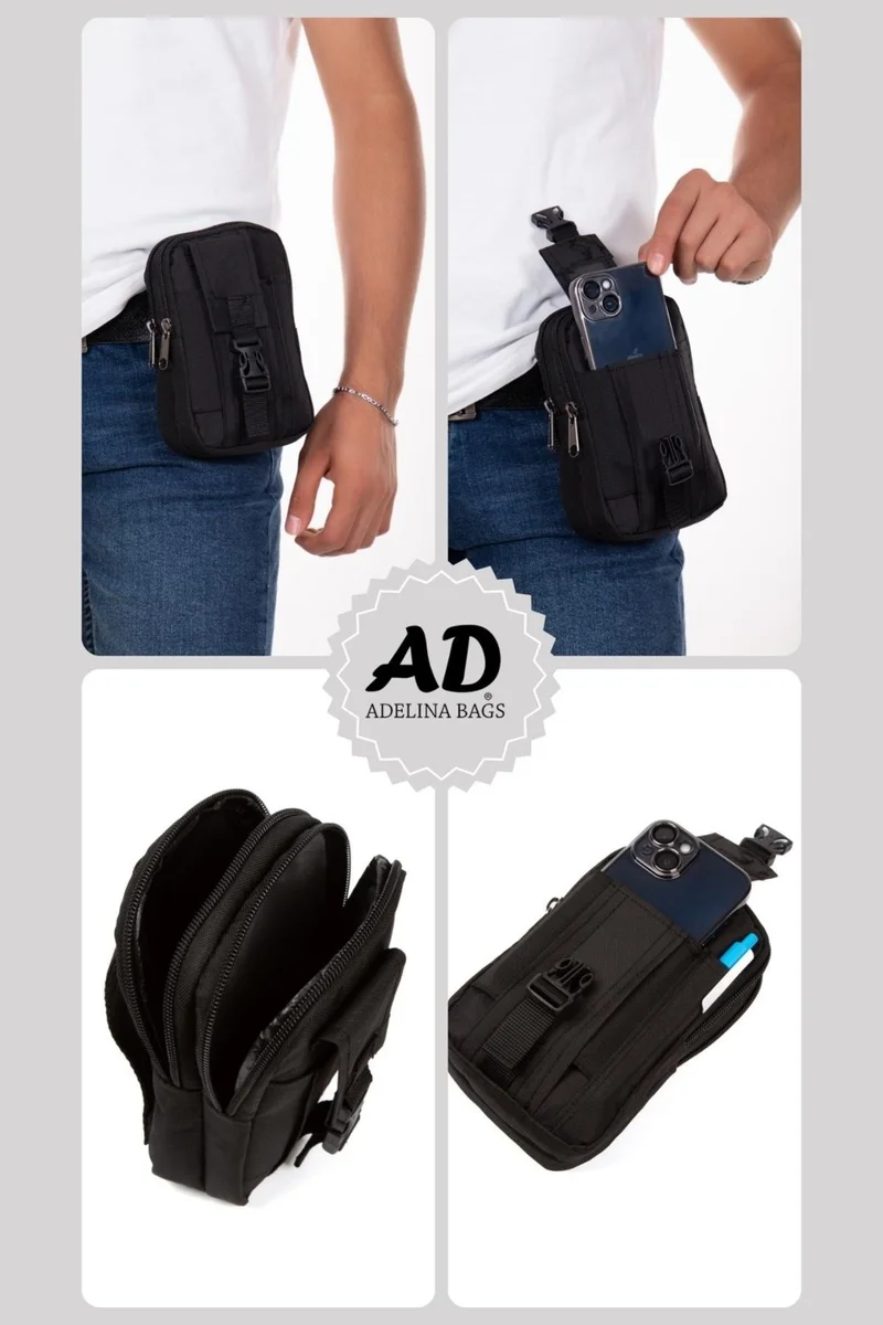 Adelina Bags Tactical Bag Belt Waist Bag with Cell Phone Compartment