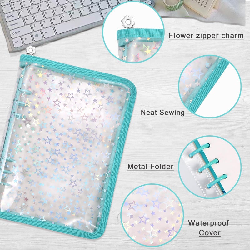 MUDOR 4 in 1 Sticker Storage Organizer, Binder with Storage Sleeves and Release Paper, Reusable Sticker Collecting Book Album Holder, A5 Blank Container Organizer - Image 3