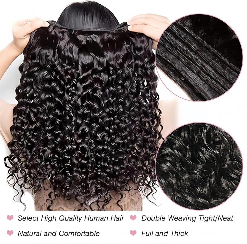 Selina Curly Bundles Human Hair 3 Bundles 14 14 14 Inch Bundles Unprocessed Remy Hair Extensions Brazilian Virgin Human Hair 100 Gram/Bundle Natural Black - Image 3