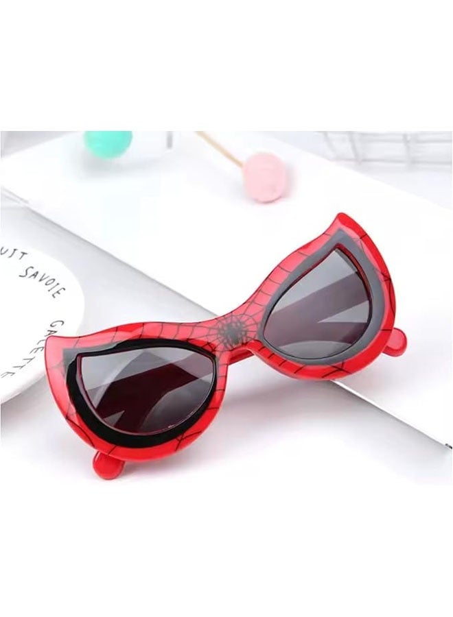 Red Web-Themed Sunglasses – Fun Superhero-Style UV Protection Glasses for Kids, Teens & Adults – Cool Costume Accessory for Dress-Up & Parties - Image 4