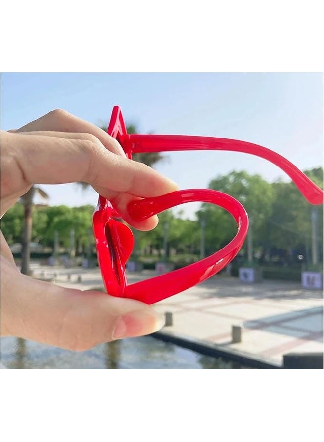Red Web-Themed Sunglasses – Fun Superhero-Style UV Protection Glasses for Kids, Teens & Adults – Cool Costume Accessory for Dress-Up & Parties - Image 5