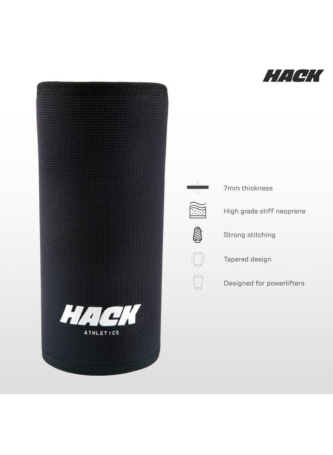 Hack Athletics أداء هاك أثلتيكس 2.0 | أكمام ضغط للركبة 7 مم للرجال والنساء دعم الركبة وتخفيف الألم، متعددة الاستخدامات لتمارين الصالة الرياضية، الرفعات المميتة، القرفصاء، رفع الأثقال، واقي الركبة (صغير) - Image 2