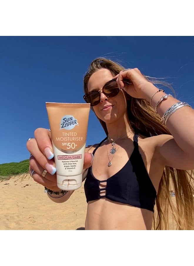 Sun Zapper - Bb Cream Tinted Moisturiser Light;Medium Spf 50+ Aloe Vera, Kakadu Plum, Jojoba, Vitamin E 50Ml 1.69Oz (Light;Medium) Moisturizer Made In Australia - Image 1