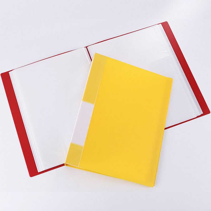 RONTENO A4 Display Presentation File Folder | Clear Pockets Art Plastic Sleeves Protectors Translucent Cover | 80 Pocket Document Binders | Portfolio File Folder for Home, School, Office Set of Two - Image 4