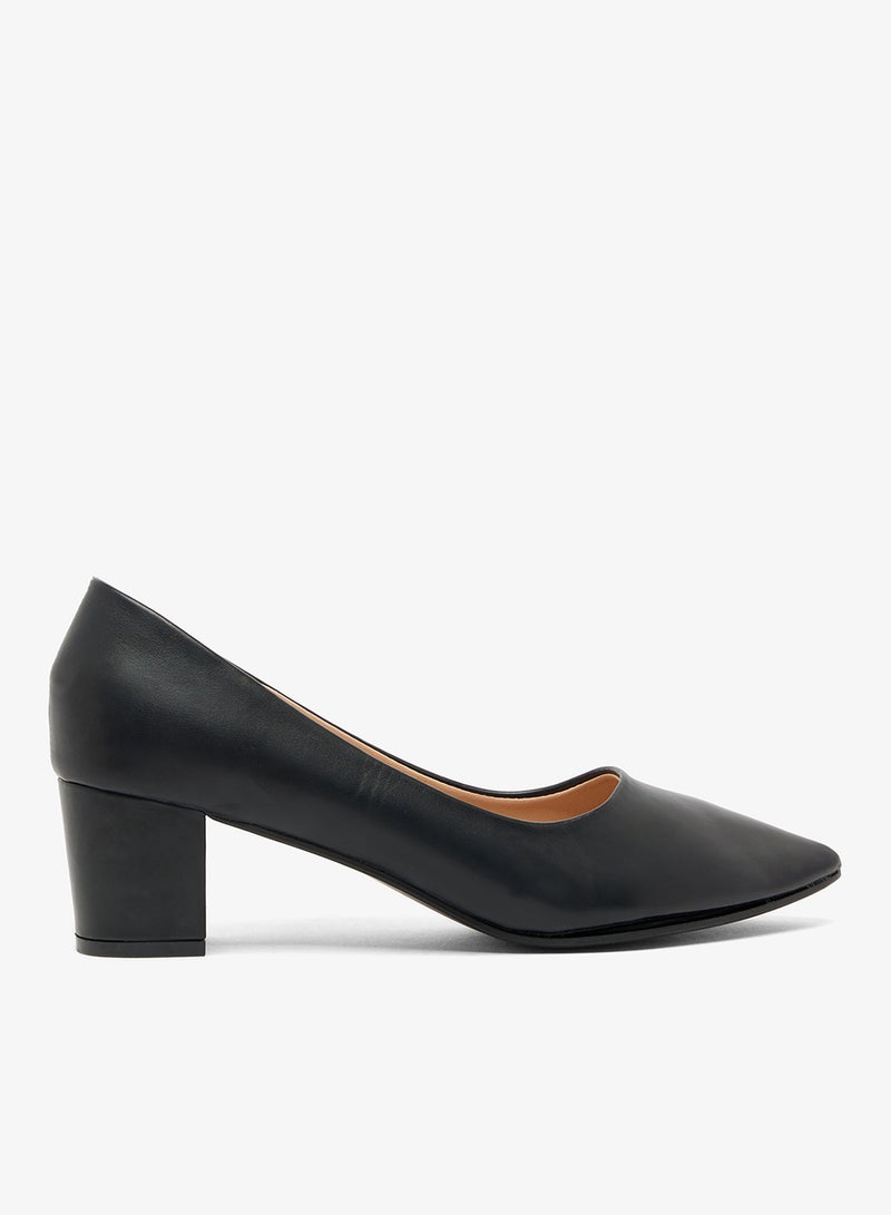 Spot-On Block Heeled Pointed Pump - Image 1