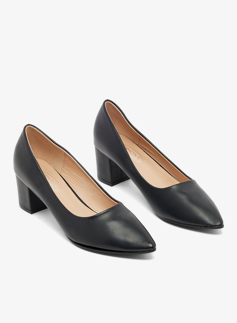 Spot-On Block Heeled Pointed Pump - Image 4