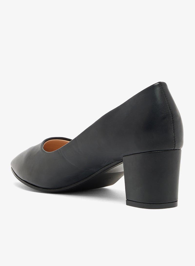 Spot-On Block Heeled Pointed Pump - Image 3