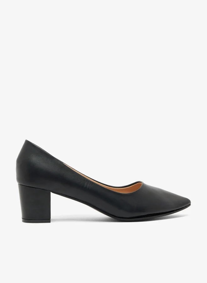 Spot-On Block Heeled Pointed Pump