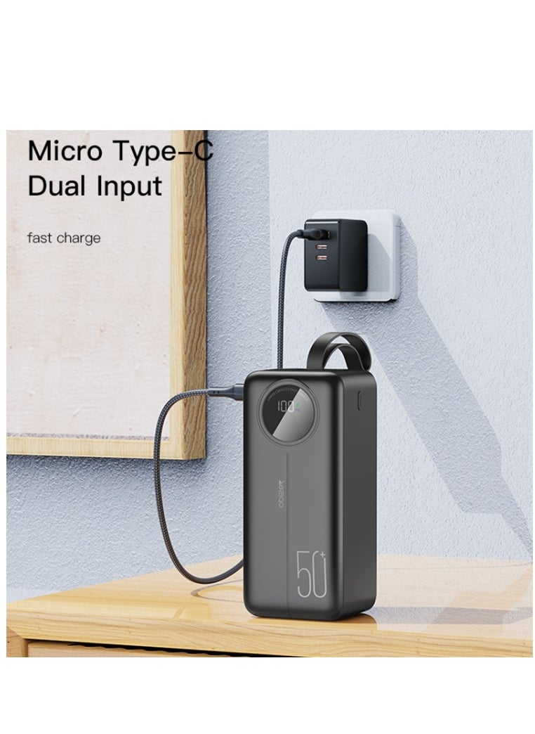 Yesido YP43 40000mAh Dual USB + Type-C Digital Display Fast Charging Power Bank(Black)