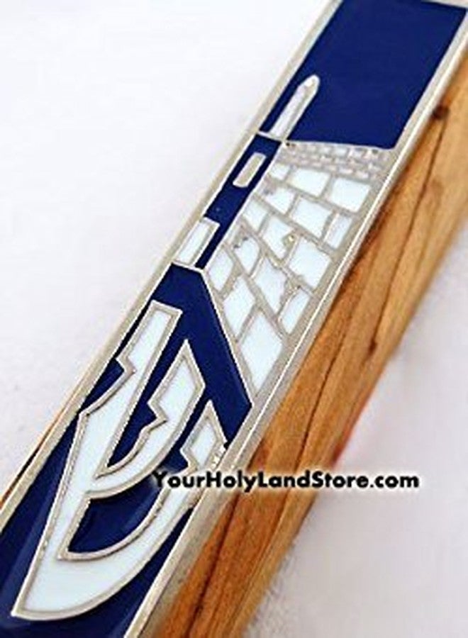 YourHolyLandStore Olive Wood Mezuzah with Shema Yisrael Scroll - Image 2