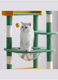 Glanfen Cactus Multifunctional Cat Climbing Frame Large Cat Nest Four Seasons Universal Cat Tree Oversized Capsule Cat Scratching Board Cat Villa Cat Toys  - Image 5