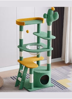 Glanfen Cactus Multifunctional Cat Climbing Frame Large Cat Nest Four Seasons Universal Cat Tree Oversized Capsule Cat Scratching Board Cat Villa Cat Toys  - Image 4