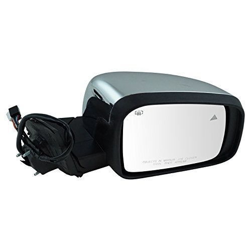 TRQ Passenger Side Mirror Assembly Electric Adjustment Heated Memory Chrome Compatible with 2011-2022 Dodge Durango with Turn Signal & Blind Spot Indicator CH1321420 - Image 4