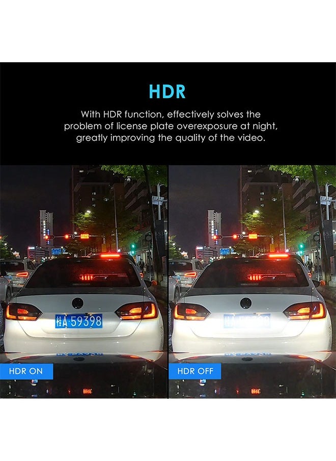 Generic - Driving recorder HD night vision front and rear three-record hidden car DVR three-lens 2-inch recorder - Image 1