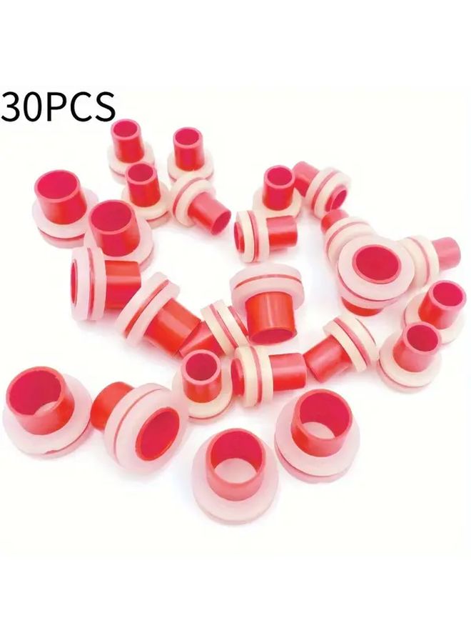 30 Pcs Leak Proof Red Plastic Gaskets No Drip Washers For Bathroom Kitchen Sink Valves Easy Install No Tape Needed Durable Household Water Pipe Accessories - Image 2