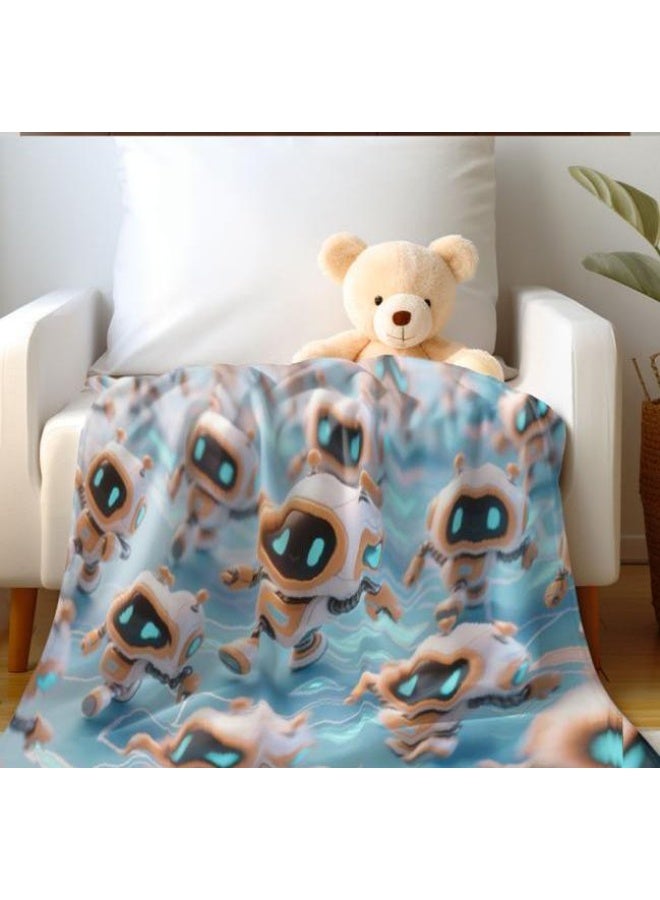 general Children's or student cartoon flannel thin blanket (warm and comfortable, suitable for sleep, games) 100cm*150cm - Image 5