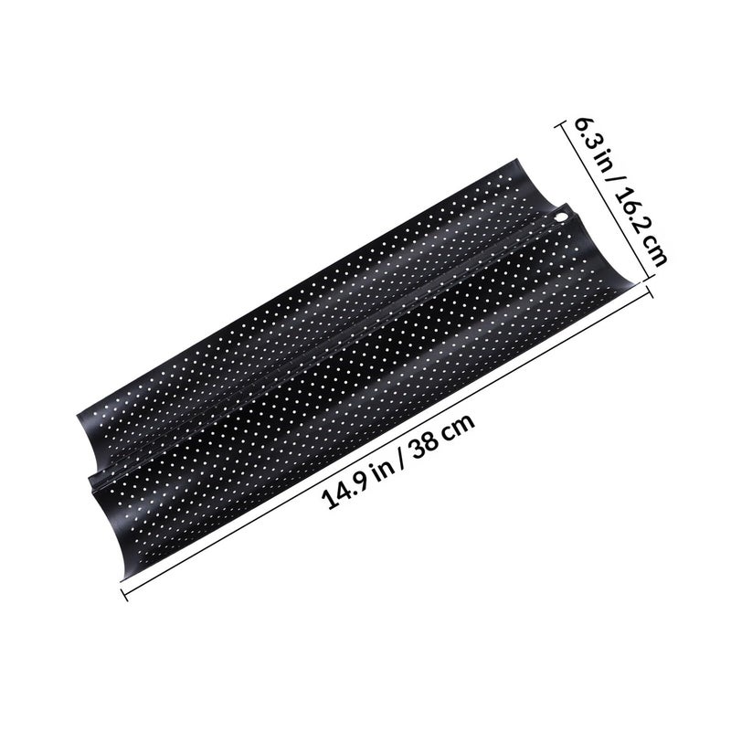 2 Slot Wave Bread Stick Baking Pan Non Stick Bakeware Mold for Homemade Bread - Image 3