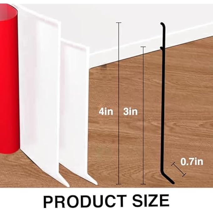 OAK WALL MOLDING TRIM 4 INCH X 20 FEET, WALL BASE BASEBOARD MOLDING TRIM FLEXIBLE SELF ADHESIVE RUBBER WALL BASE MOULDING TRIM PEEL AND STICK DESIGN HOME DECORATION SKIRTING LINE - Image 3