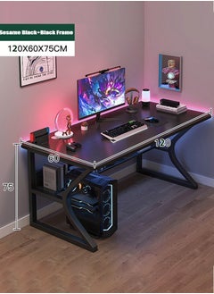 Gaming Desk, Computer Table C-Shaped Table Legs Simple Game Table, Office Desk Home Desk Student Writing Study Table, Black (120*60CM) - pzsku/ZFE1AB23B10695F3C08E6Z/45/_/1727691033/03a59b2d-393c-4777-8cb4-30036ab0beaf