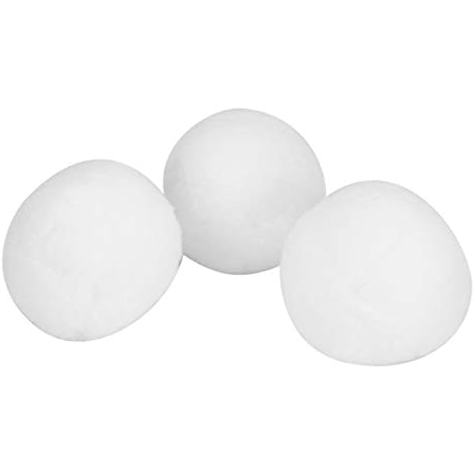 Keenso Christmas Snow Ball Exquisite Prop Light Indoor Game for Kids and Adults 50Pcs 7cm Fake Balls Indoor Game Props Decoration - Image 5