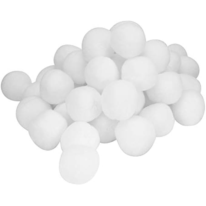 Keenso Christmas Snow Ball Exquisite Prop Light Indoor Game for Kids and Adults 50Pcs 7cm Fake Balls Indoor Game Props Decoration - Image 1