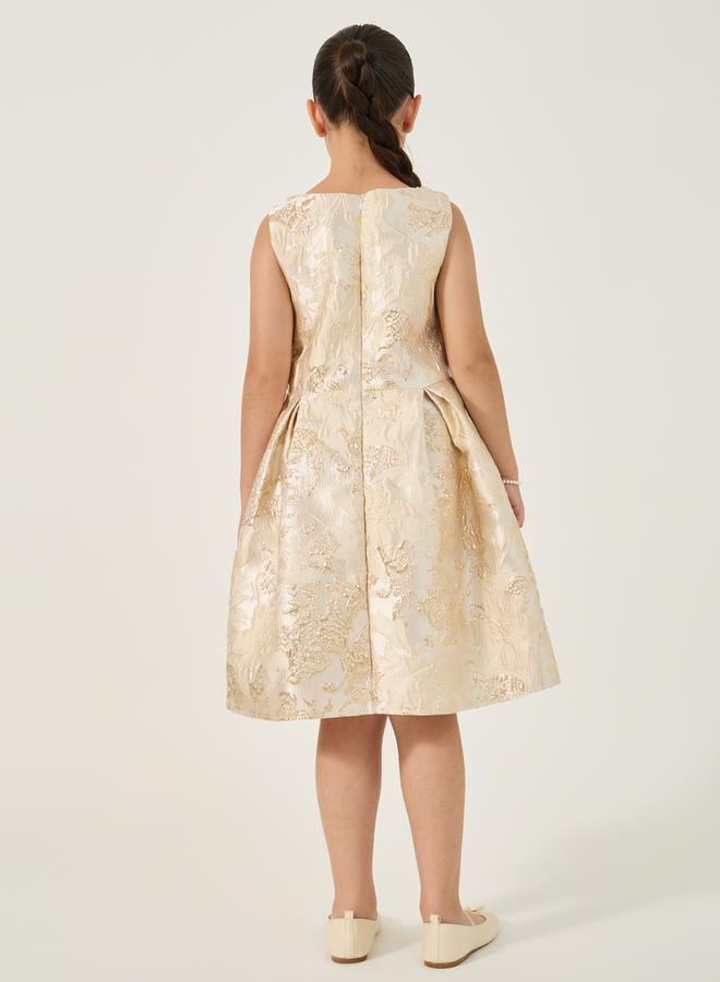 Styli Floral Jacquard Dress - Image 4