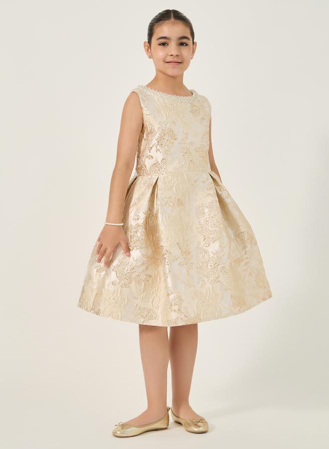 Styli Floral Jacquard Dress - Image 1