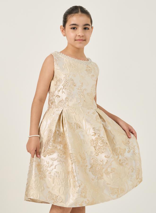 Styli Floral Jacquard Dress - Image 2